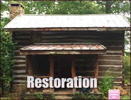 Historic Log Cabin Restoration  Colfax, North Carolina
